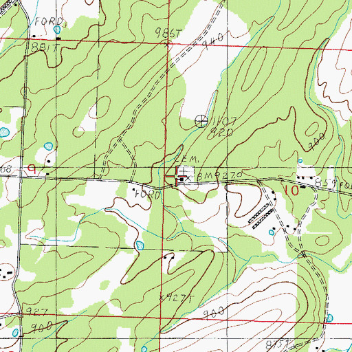 Topographic Map of Shiloh Missionary Baptist Church, AR