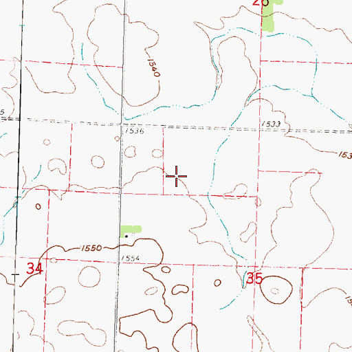 Topographic Map of KLES-FM (Worthington), MN