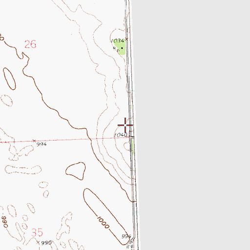 Topographic Map of KWCM-TV (Appleton), MN