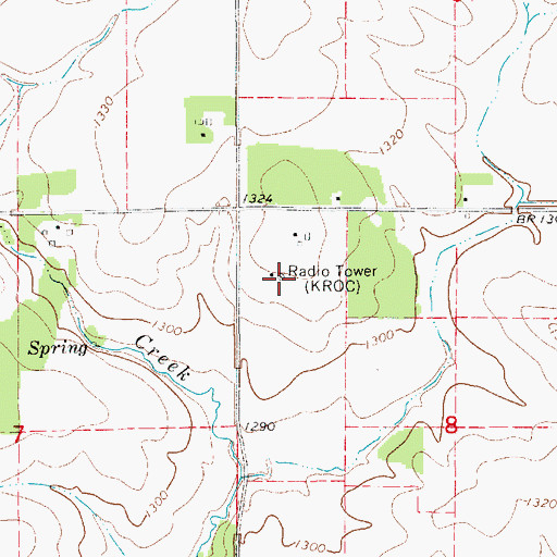 Topographic Map of KTTC-TV (Rochester), MN