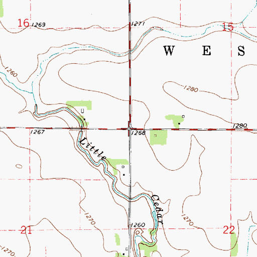 Topographic Map of Township of Westfield, MN