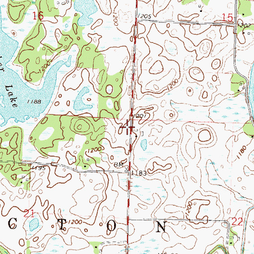 Topographic Map of Township of Acton, MN