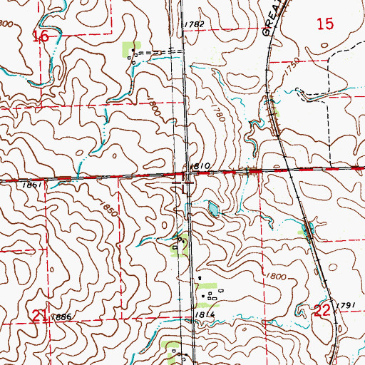 Topographic Map of Township of Aetna, MN