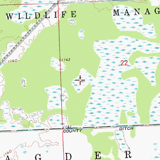 Topographic Map of Township of Agder, MN