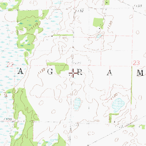 Topographic Map of Township of Agram, MN