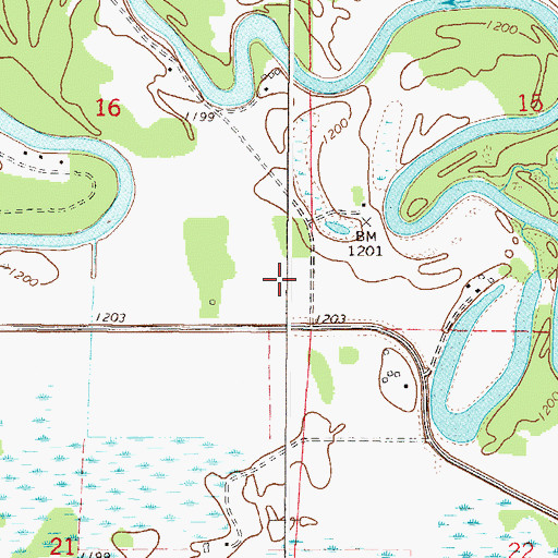 Topographic Map of Township of Aitkin, MN