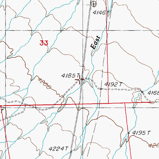 Topographic Map of Keating Creek, AZ