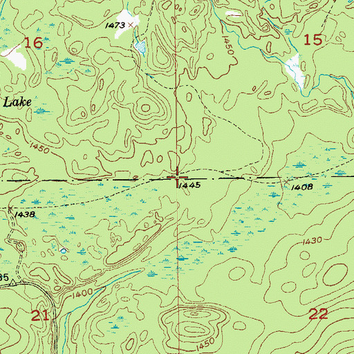Topographic Map of Township of Alden, MN