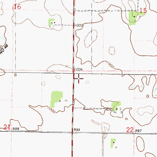 Topographic Map of Township of Alfsborg, MN