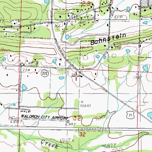 Topographic Map of Truman Baker Park, AR