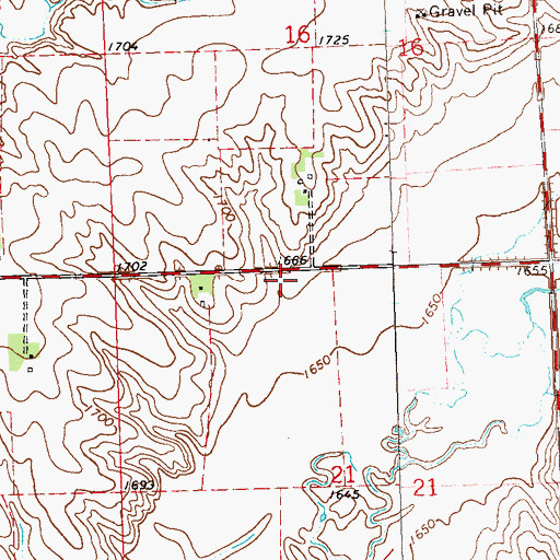 Topographic Map of Township of Altona, MN