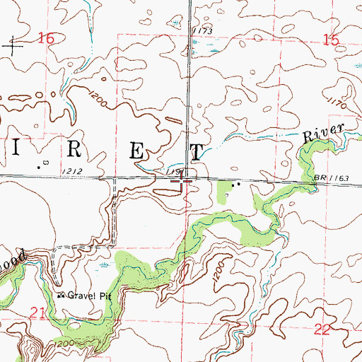Topographic Map of Township of Amiret, MN