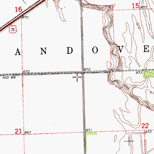 Topographic Map of Township of Andover, MN