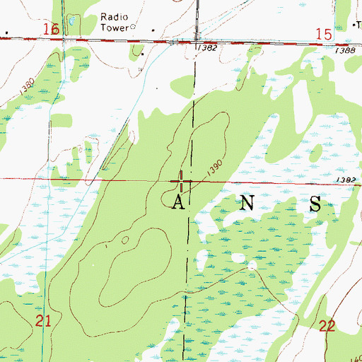 Topographic Map of Township of Ansel, MN