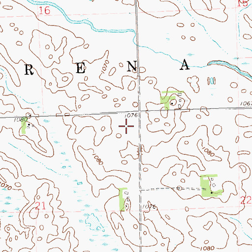 Topographic Map of Township of Arena, MN
