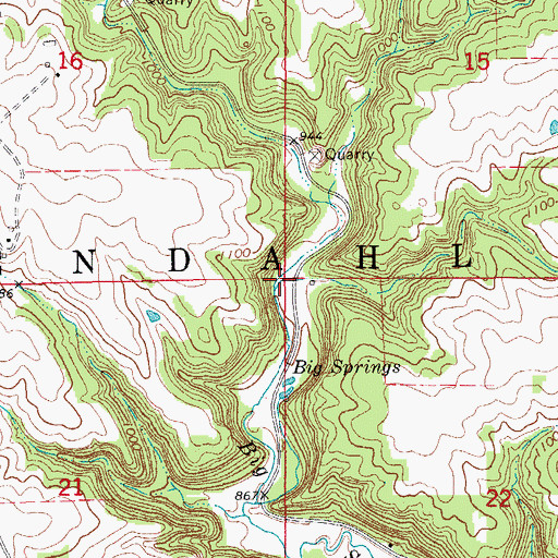 Topographic Map of Township of Arendahl, MN