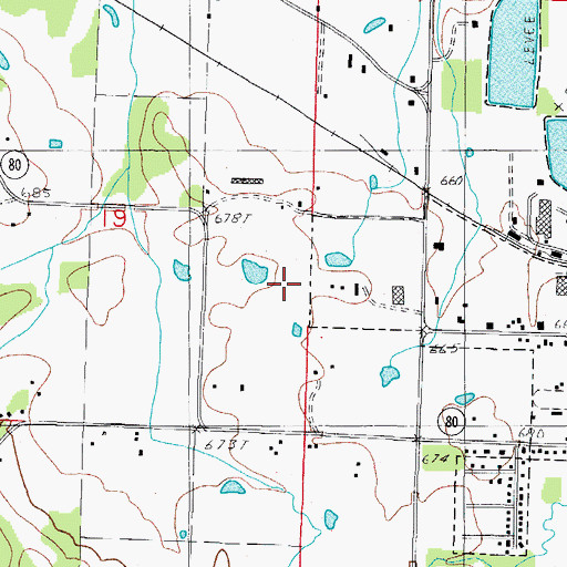 Topographic Map of Waldron Elementary School, AR