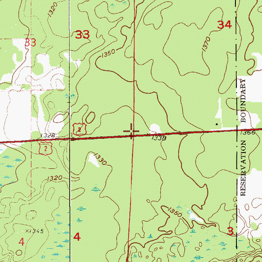 Topographic Map of Township of Arrowhead, MN