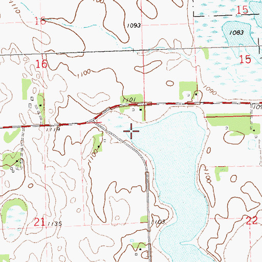 Topographic Map of Township of Artichoke, MN