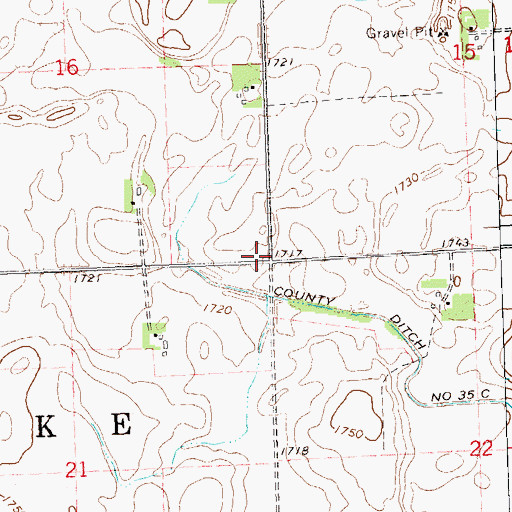 Topographic Map of Township of Ash Lake, MN
