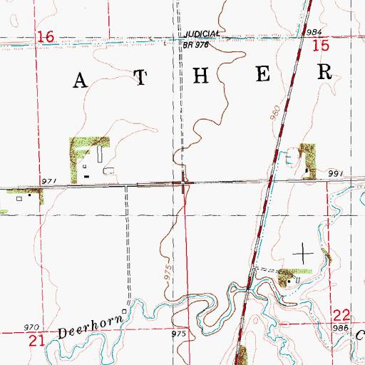 Topographic Map of Township of Atherton, MN