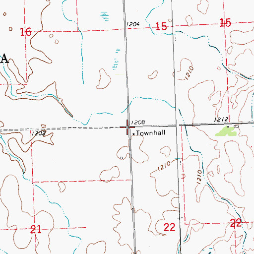 Topographic Map of Township of Atlanta, MN