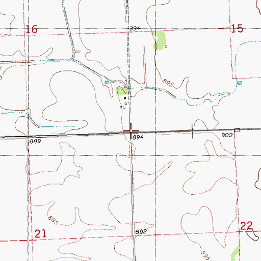 Topographic Map of Township of Augsburg, MN