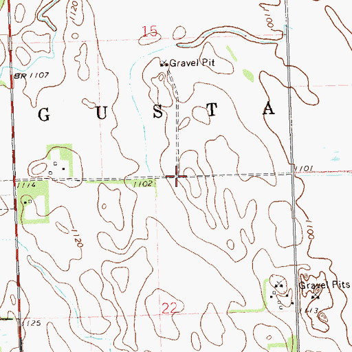 Topographic Map of Township of Augusta, MN
