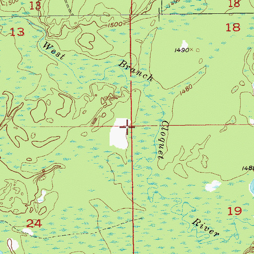 Topographic Map of Township of Ault, MN