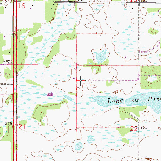 Topographic Map of Township of Baldwin, MN