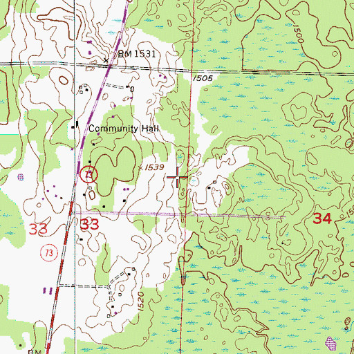 Topographic Map of Township of Balkan, MN