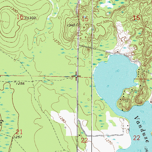 Topographic Map of Township of Ball Bluff, MN