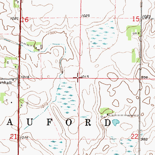 Topographic Map of Township of Beauford, MN