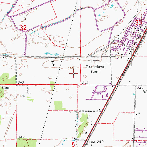 Topographic Map of Tuckerman Industrial Park, AR