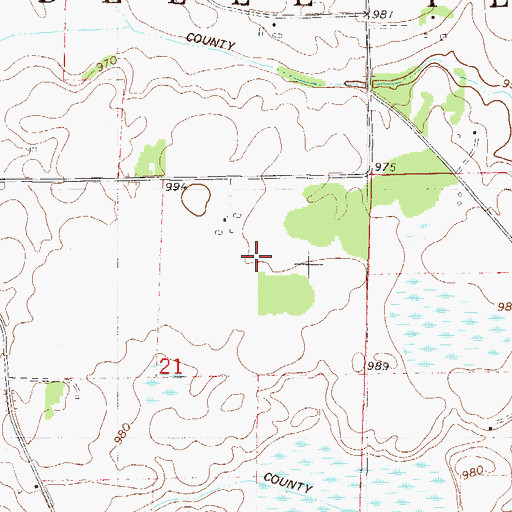 Topographic Map of Township of Belle Plaine, MN