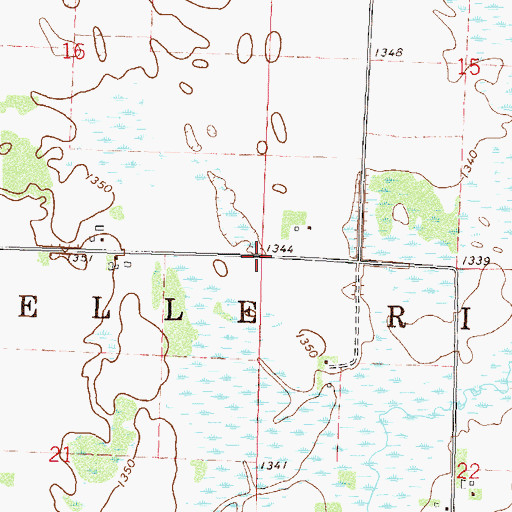 Topographic Map of Township of Belle River, MN