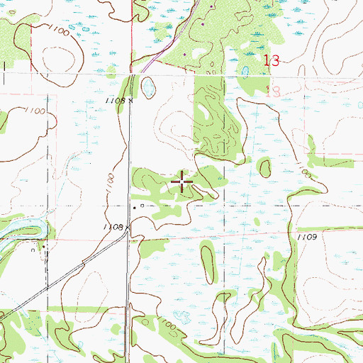 Topographic Map of Township of Bellevue, MN