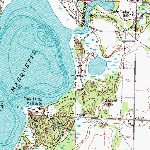 Topographic Map of Township of Bemidji, MN