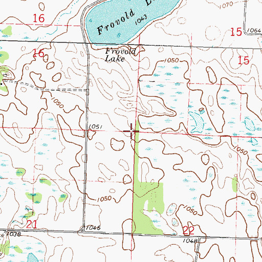 Topographic Map of Township of Benson, MN