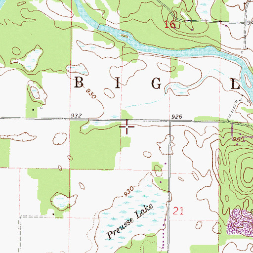 Topographic Map of Township of Big Lake, MN
