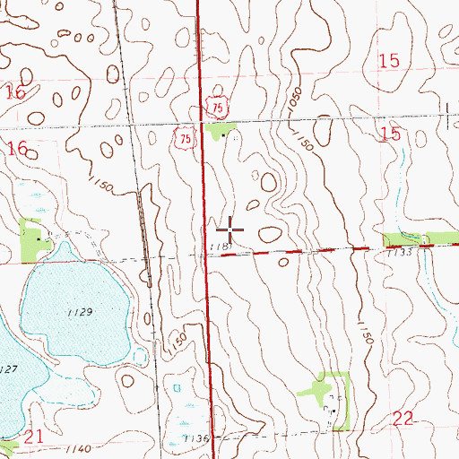 Topographic Map of Township of Big Stone, MN