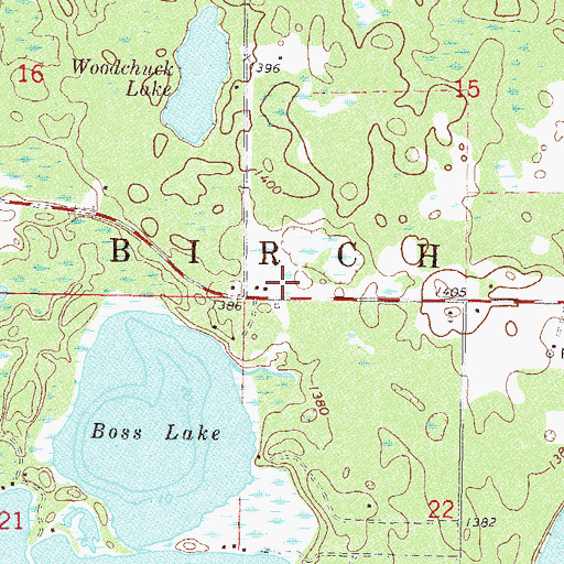 Topographic Map of Township of Birch Lake, MN