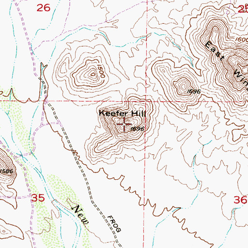 Topographic Map of Keefer Hill, AZ