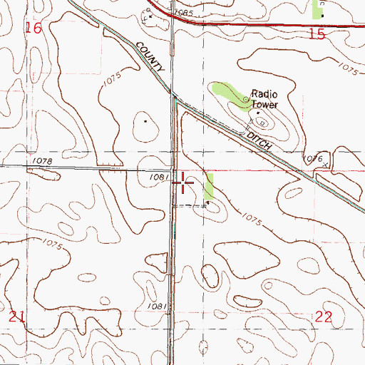 Topographic Map of Township of Bird Island, MN