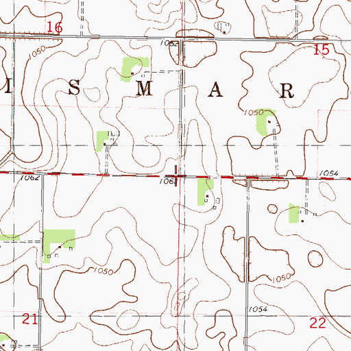 Topographic Map of Township of Bismarck, MN