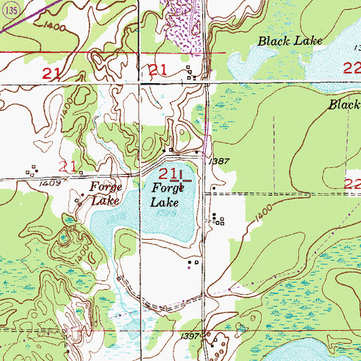 Topographic Map of Township of Biwabik, MN