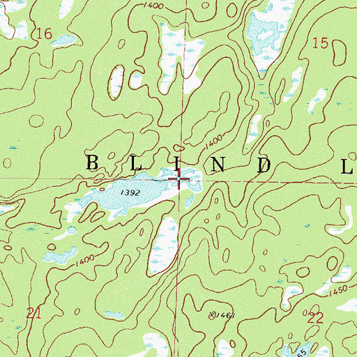 Topographic Map of Township of Blind Lake, MN