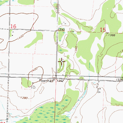 Topographic Map of Township of Bluffton, MN