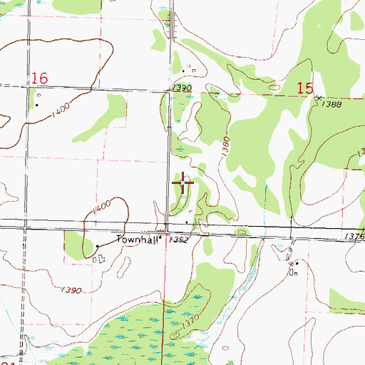 Topographic Map of Township of Bluffton, MN