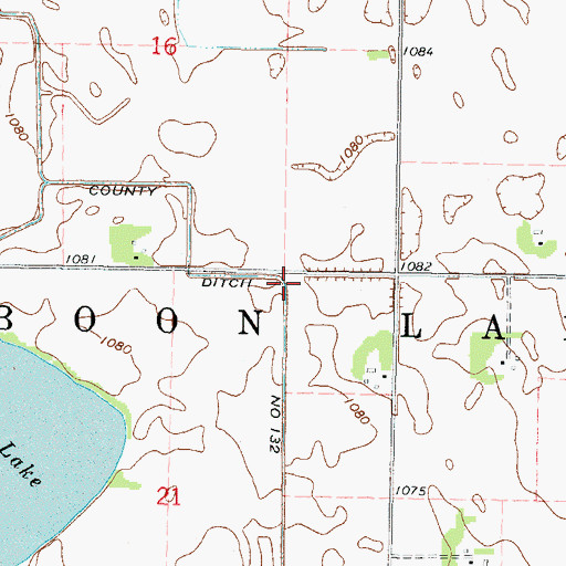 Topographic Map of Township of Boon Lake, MN